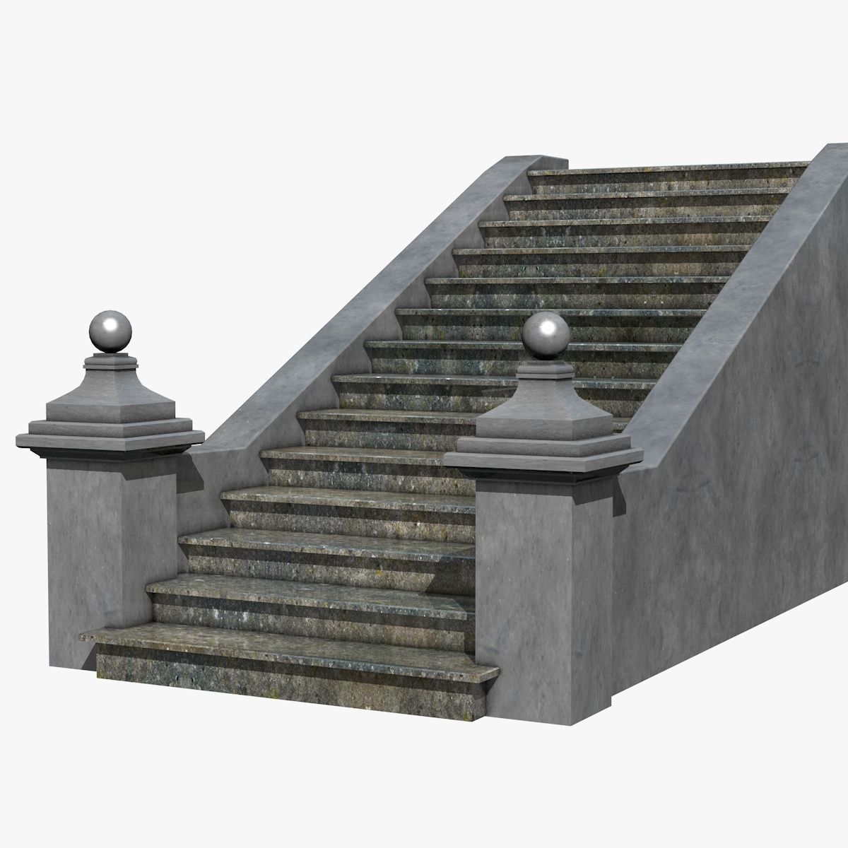 Stone Stairs 3D model_1