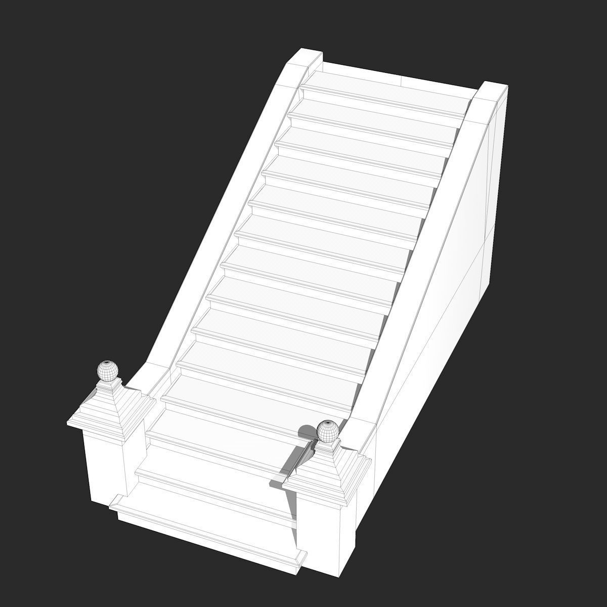 Stone Stairs 3D model_6