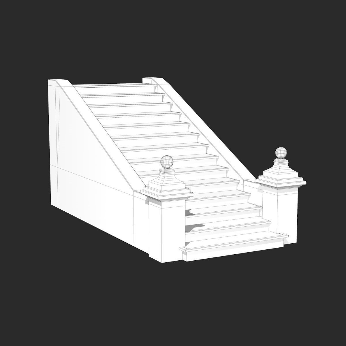 Stone Stairs 3D model_4
