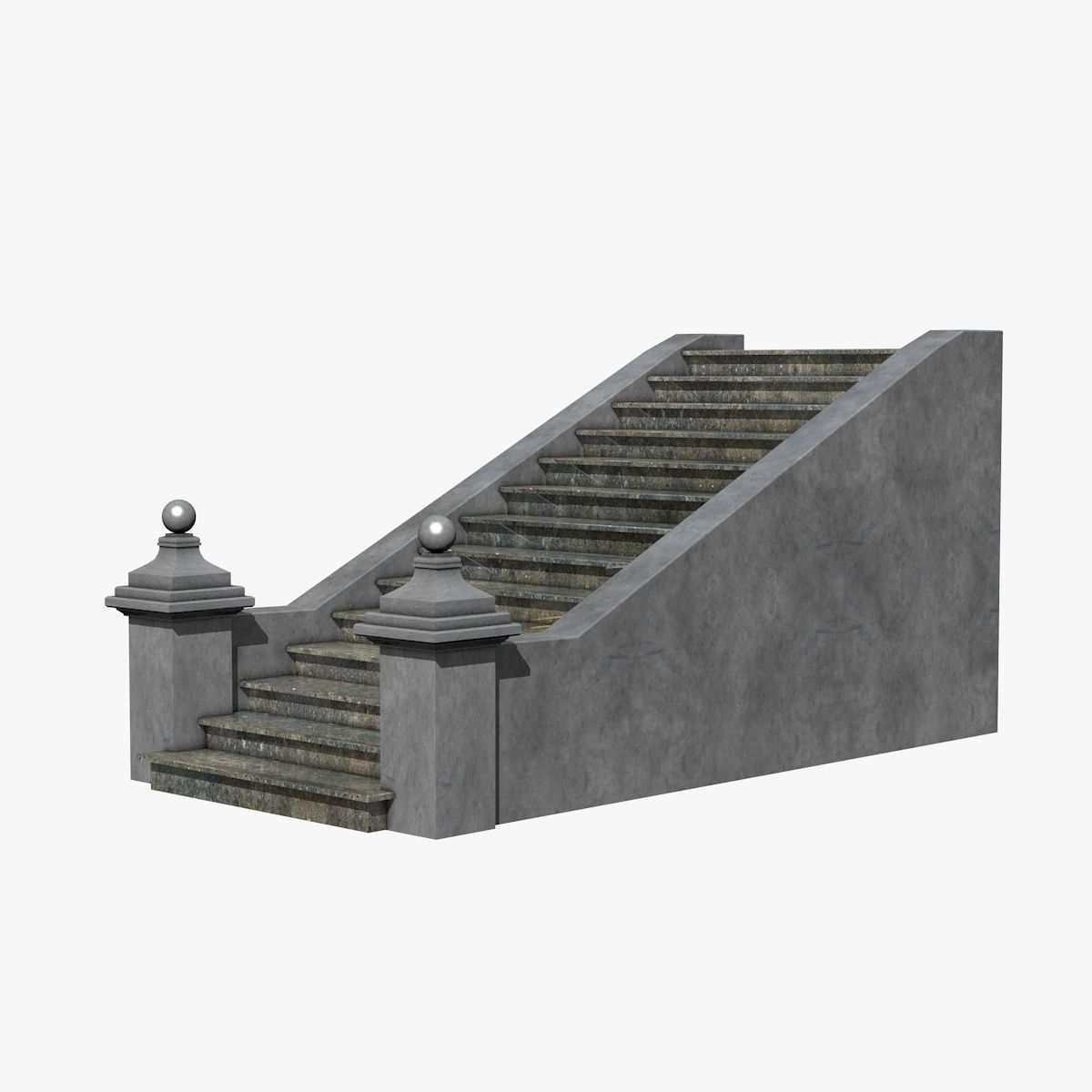 Stone Stairs 3D model_2