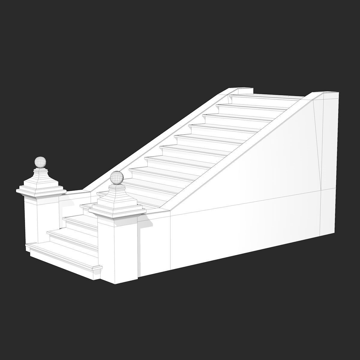 Stone Stairs 3D model_5