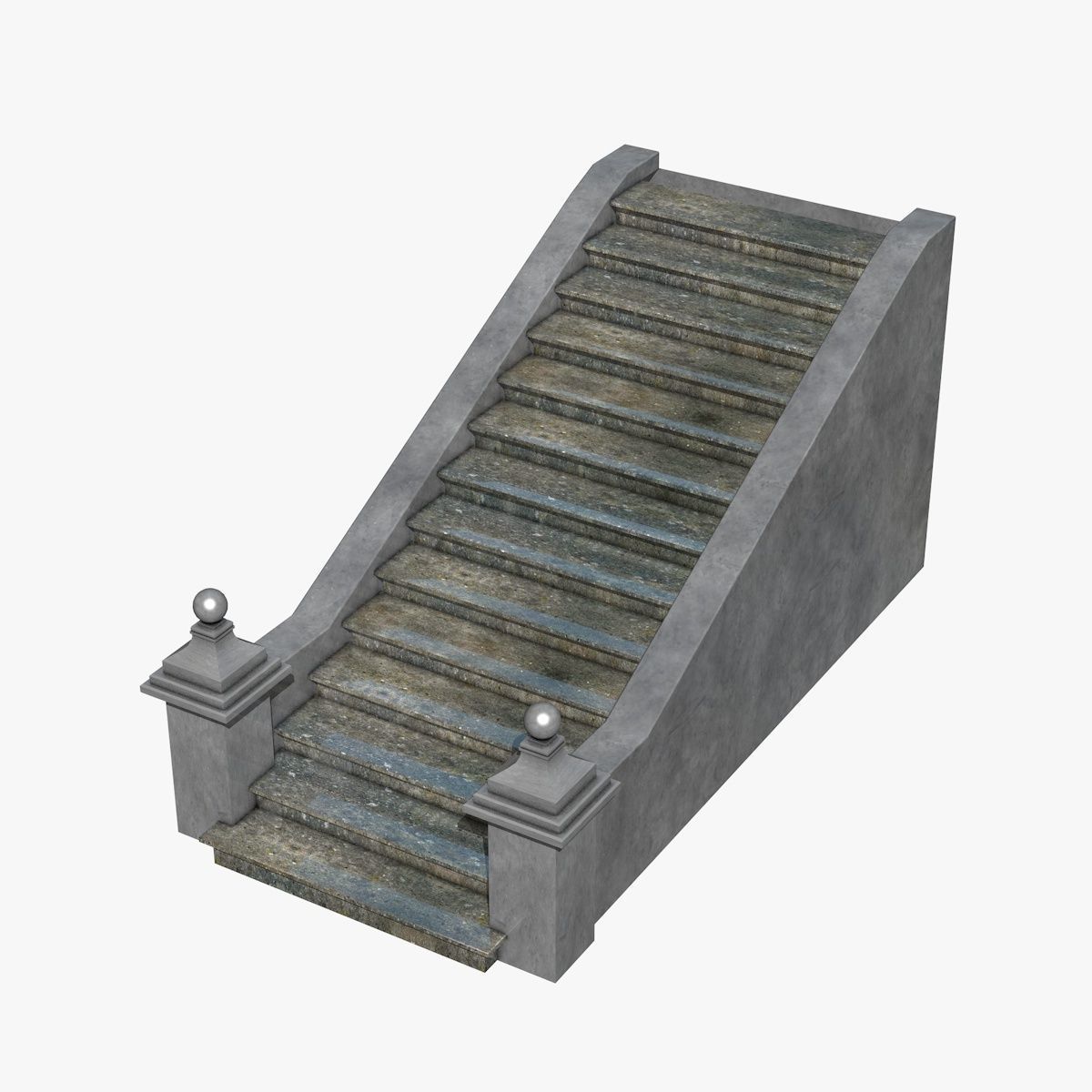 Stone Stairs 3D model_3