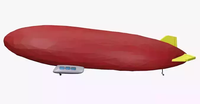 Zeppelin Low Poly airship Low-poly 3D model