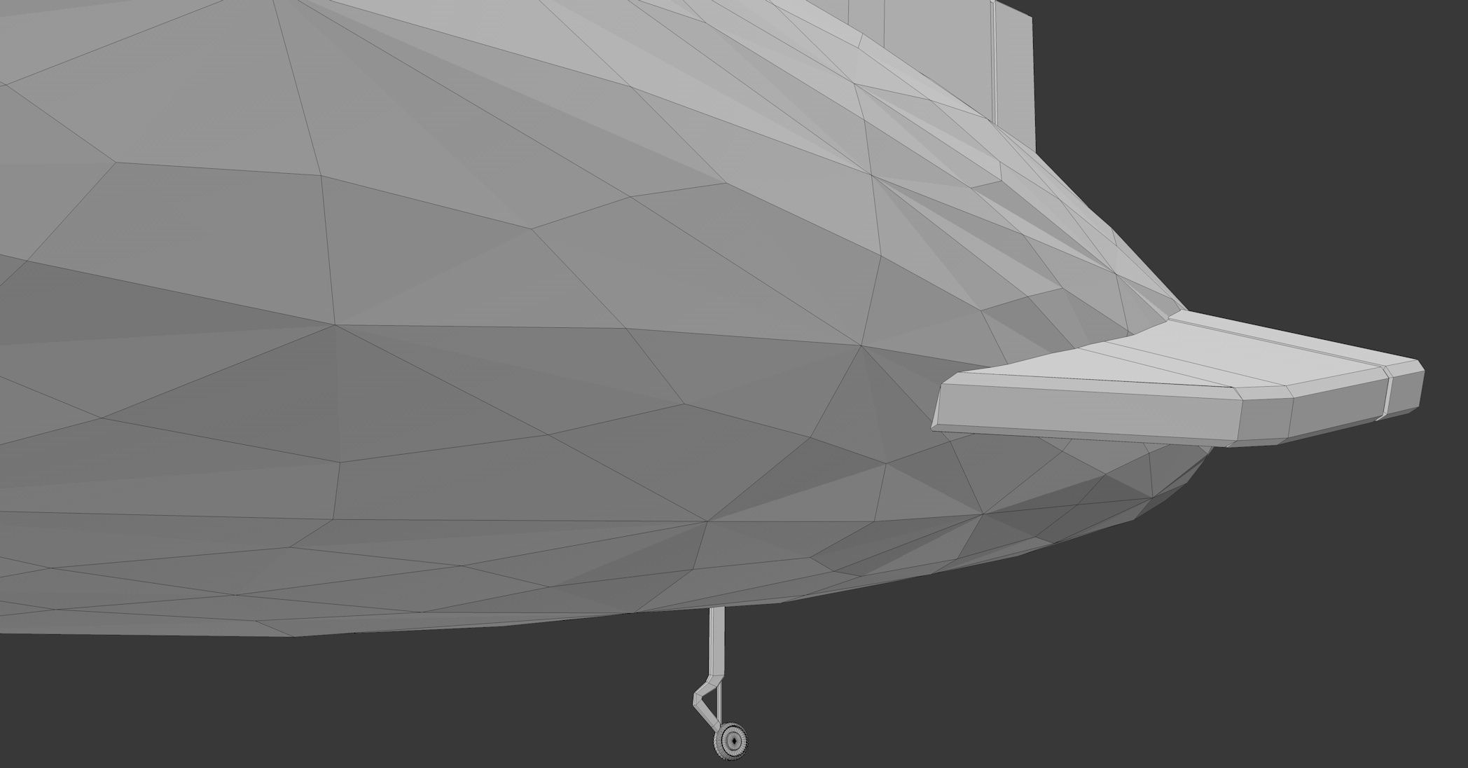 Zeppelin Low Poly airship Low-poly 3D model_7