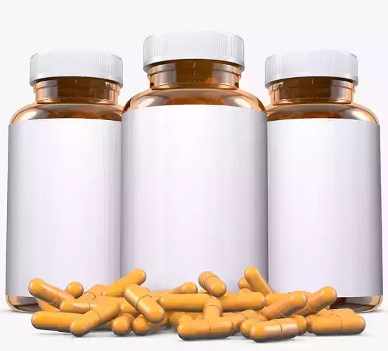 Bottle of pills 3D model