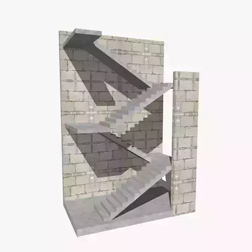 Stairs concrete building with