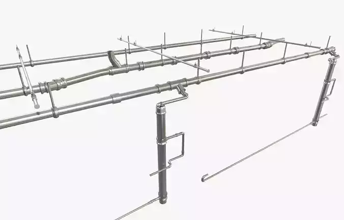 Industrial Pipes 3D Model