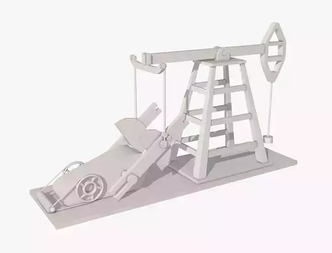 Oil Pump Jack 3D Model