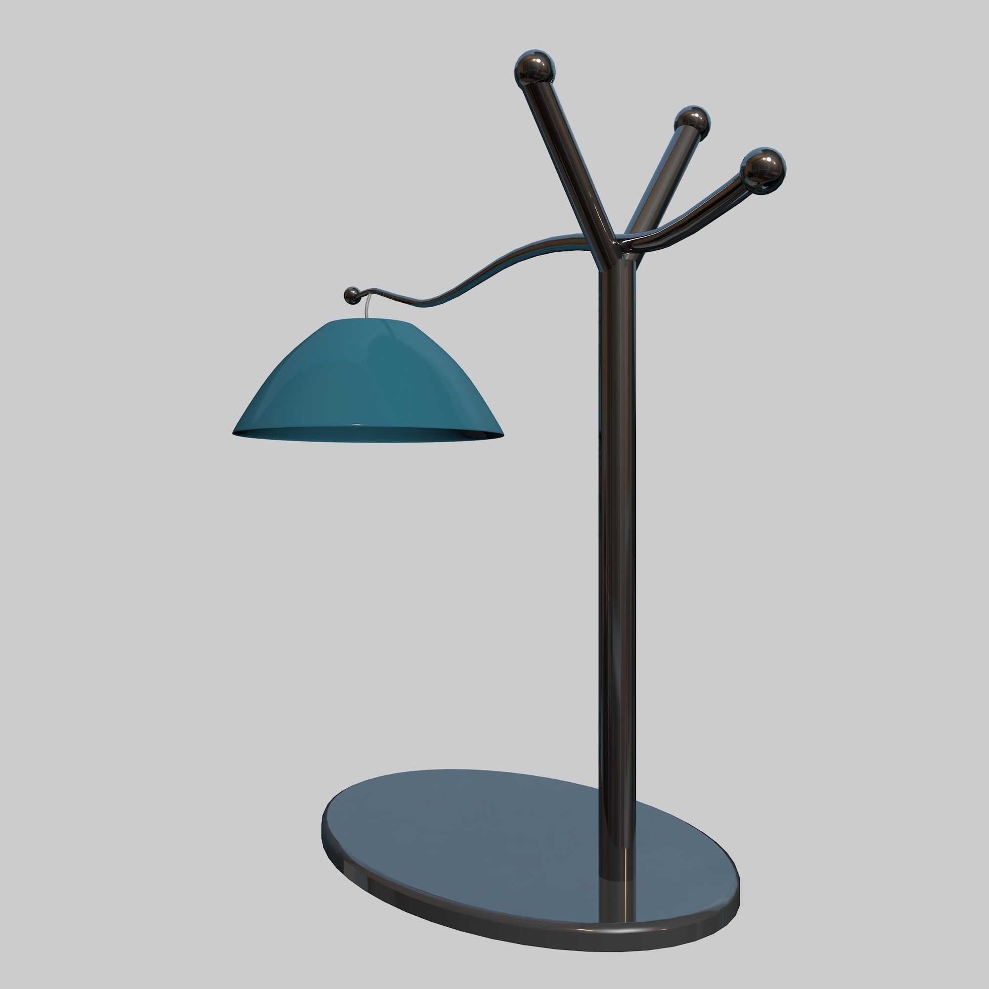 Lamp 3D Model table with shade 3D model_4