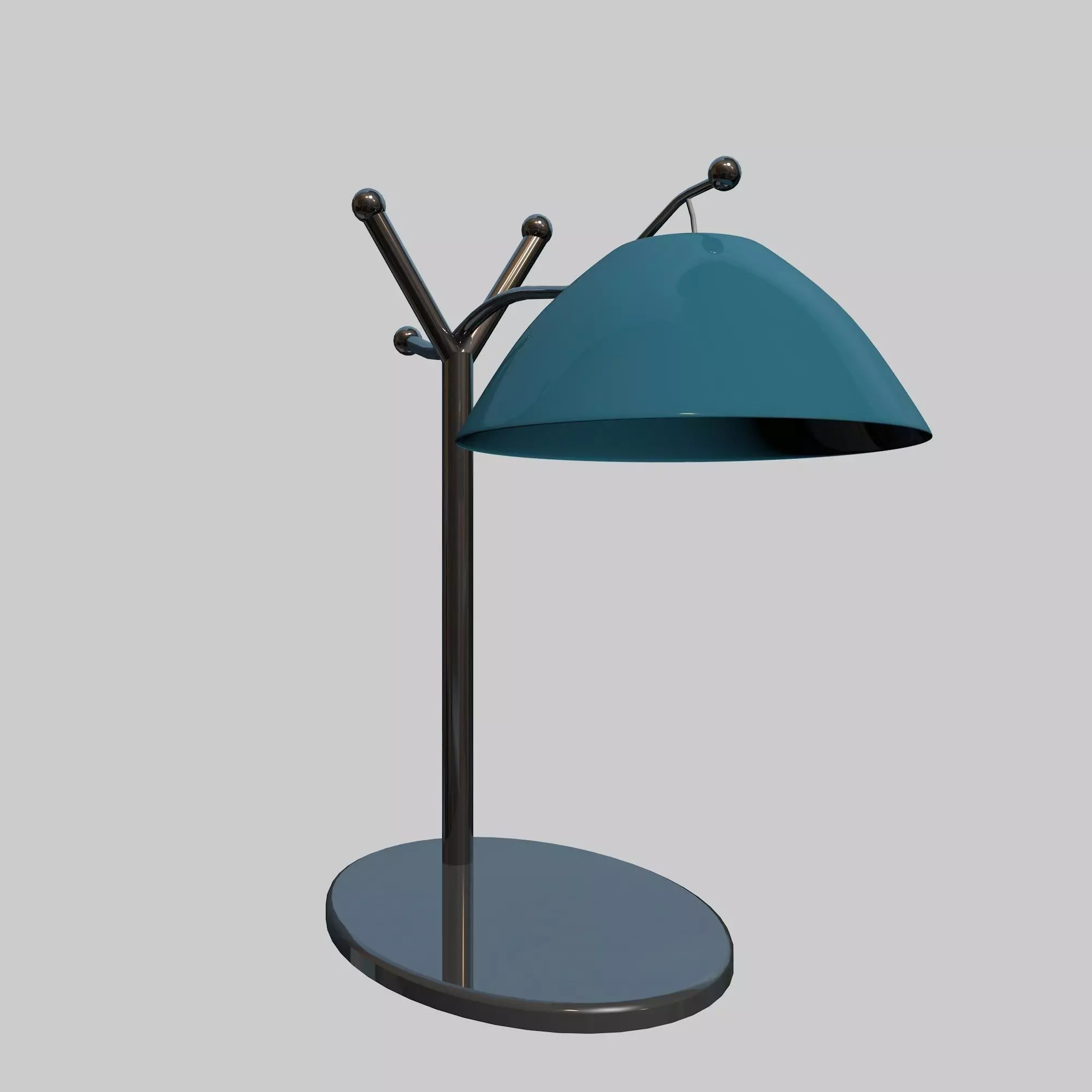 Lamp 3D Model table with shade 3D model_0