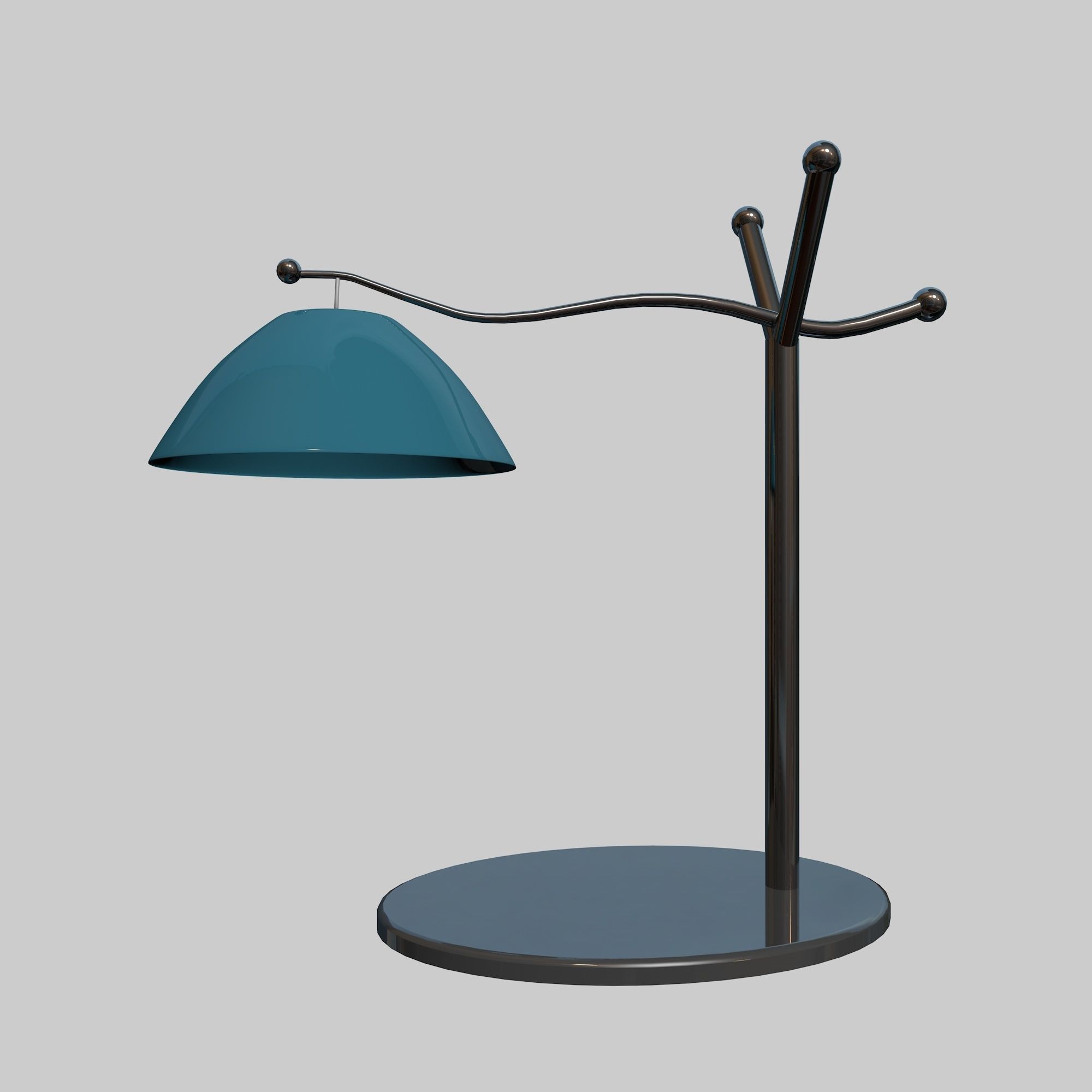 Lamp 3D Model table with shade 3D model_5