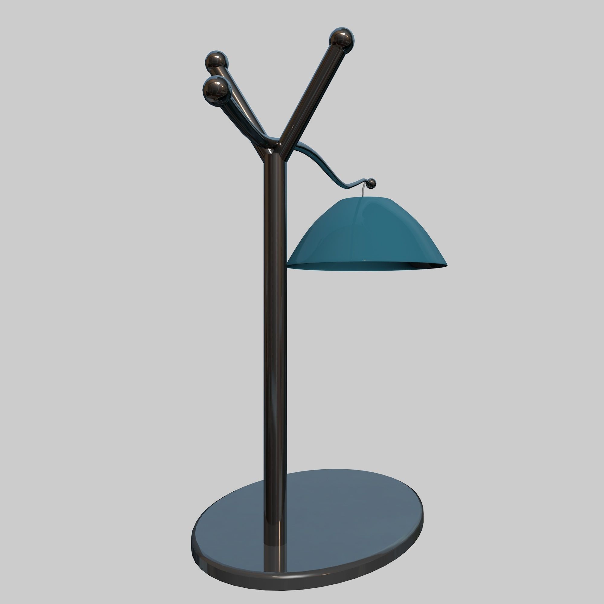 Lamp 3D Model table with shade 3D model_3