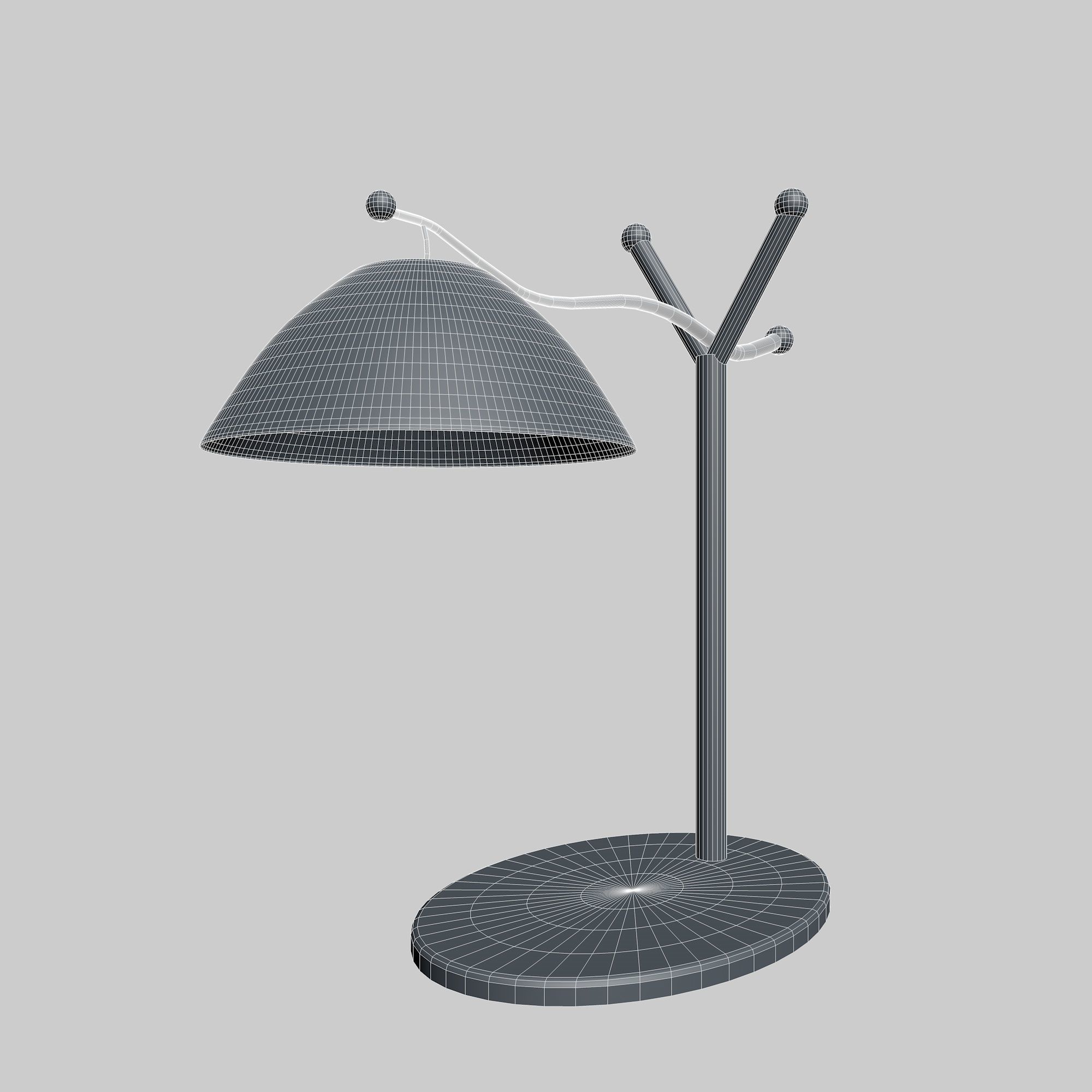 Lamp 3D Model table with shade 3D model_9