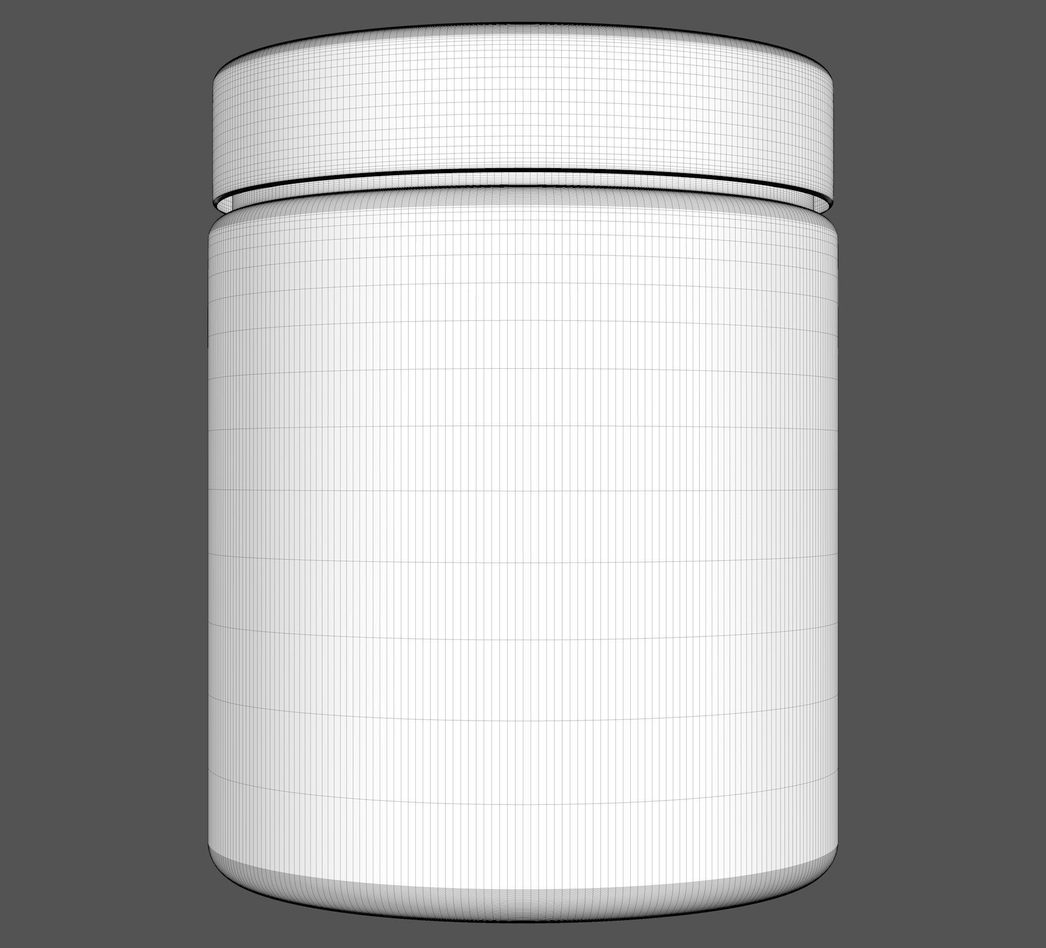 Jar 3D Model three empty jars 3D model_5