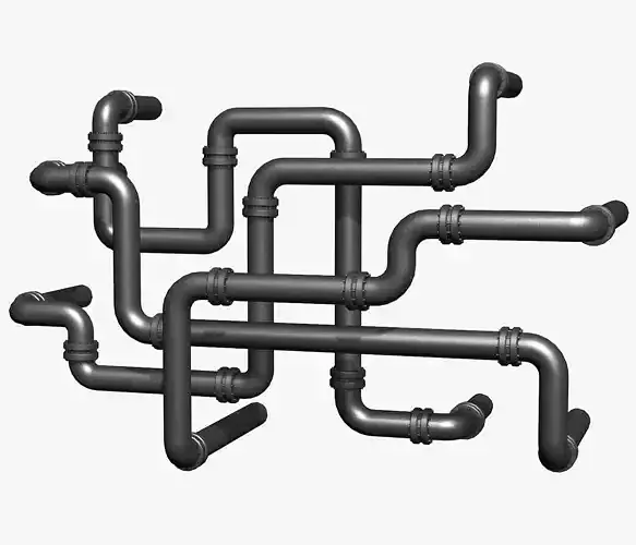 Industrial Pipes 3D model
