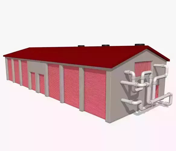Industrial Shed 3D Model 3D model