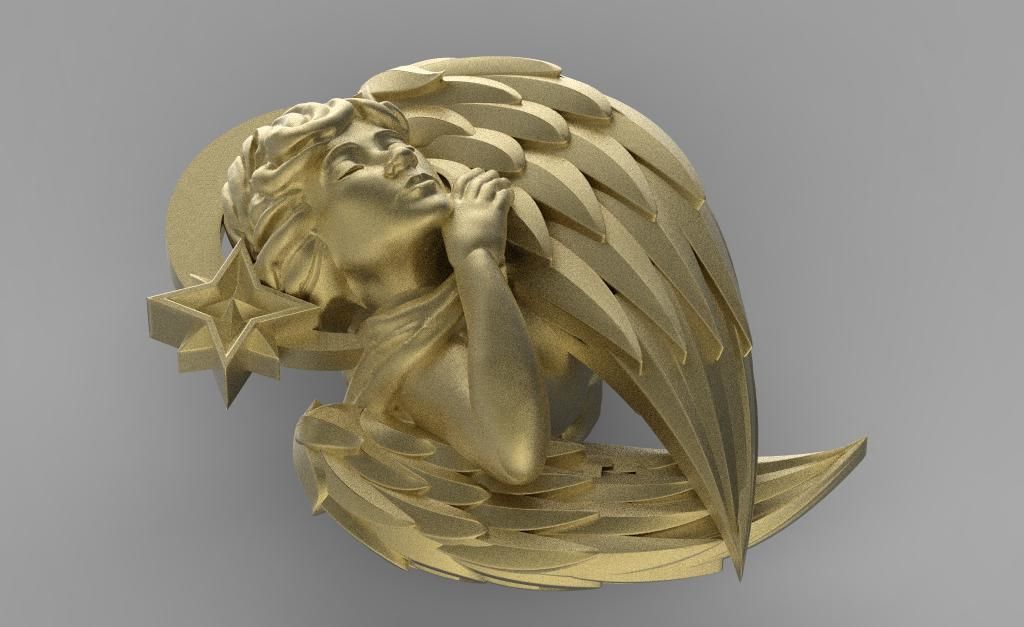 angel wings 3D print model_3