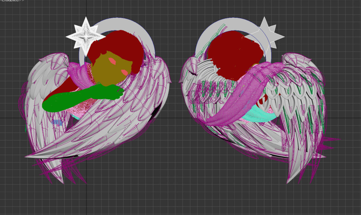 angel wings 3D print model_2