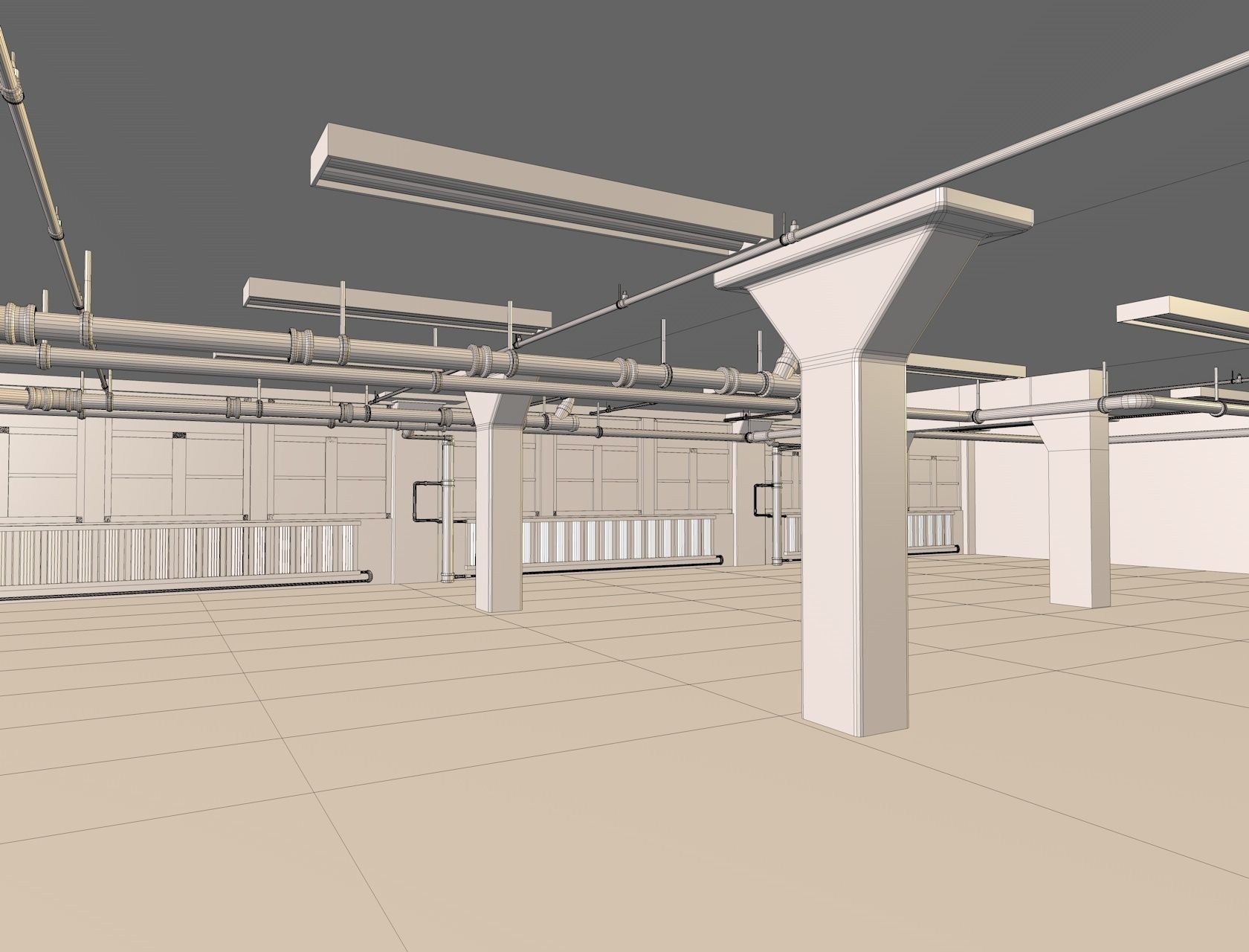 3D Industrial Interior 3D model_5