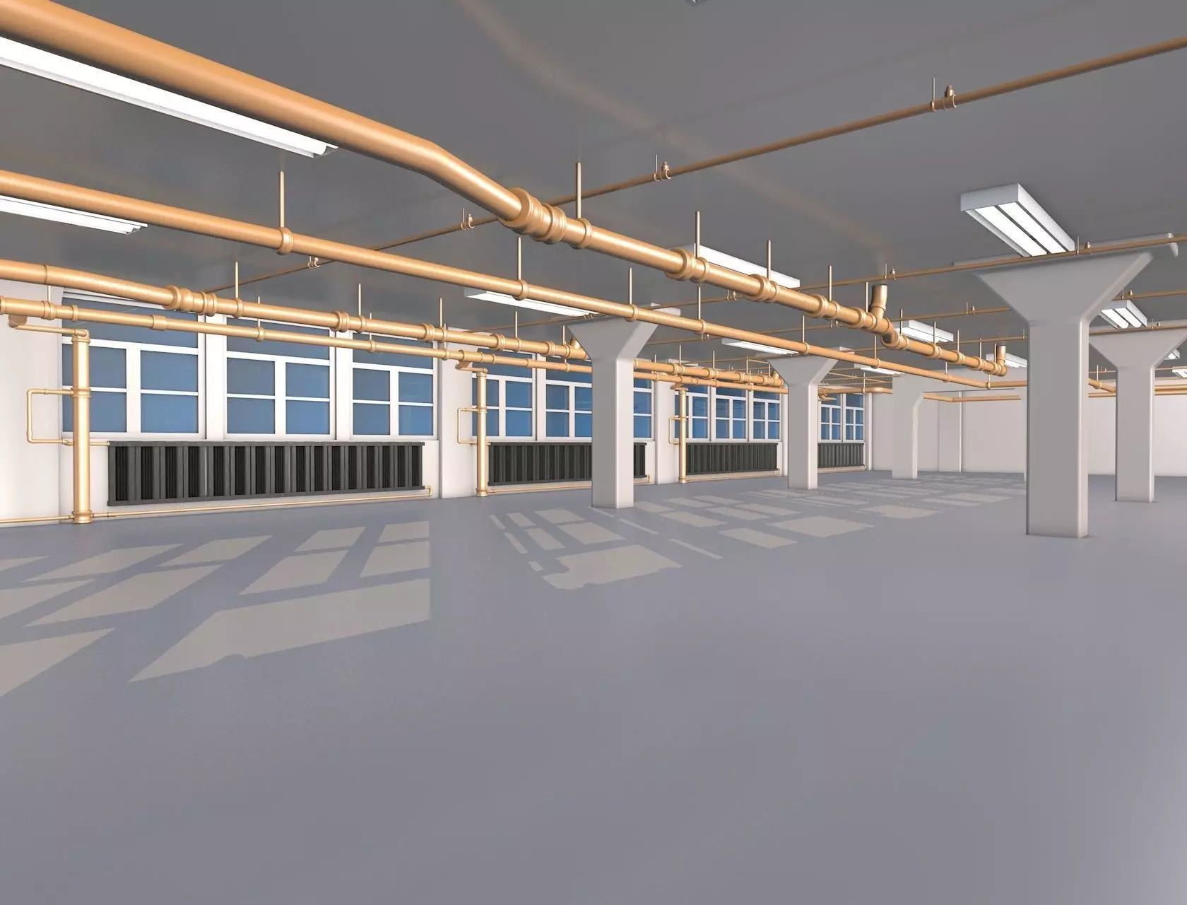 3D Industrial Interior 3D model_0