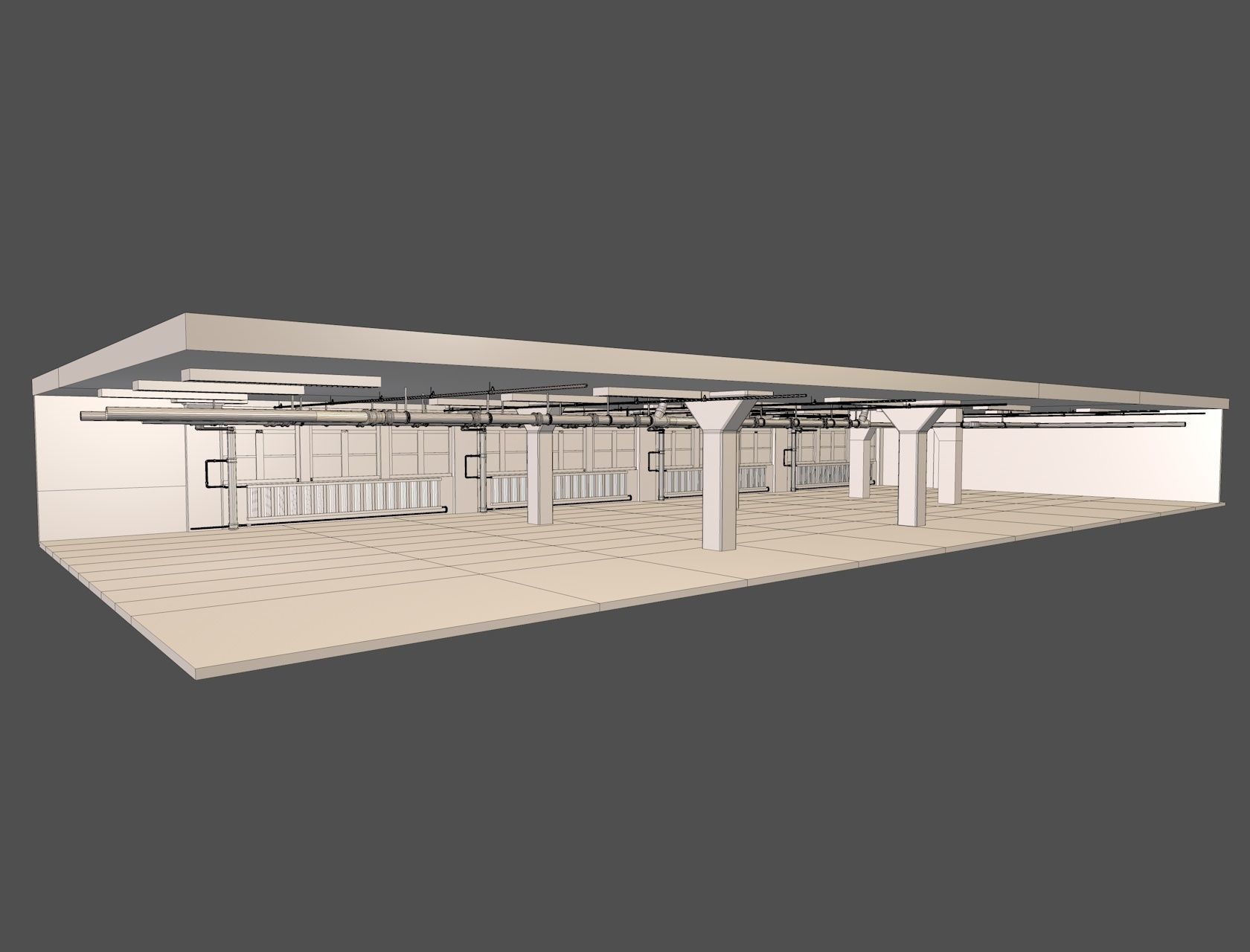 3D Industrial Interior 3D model_8