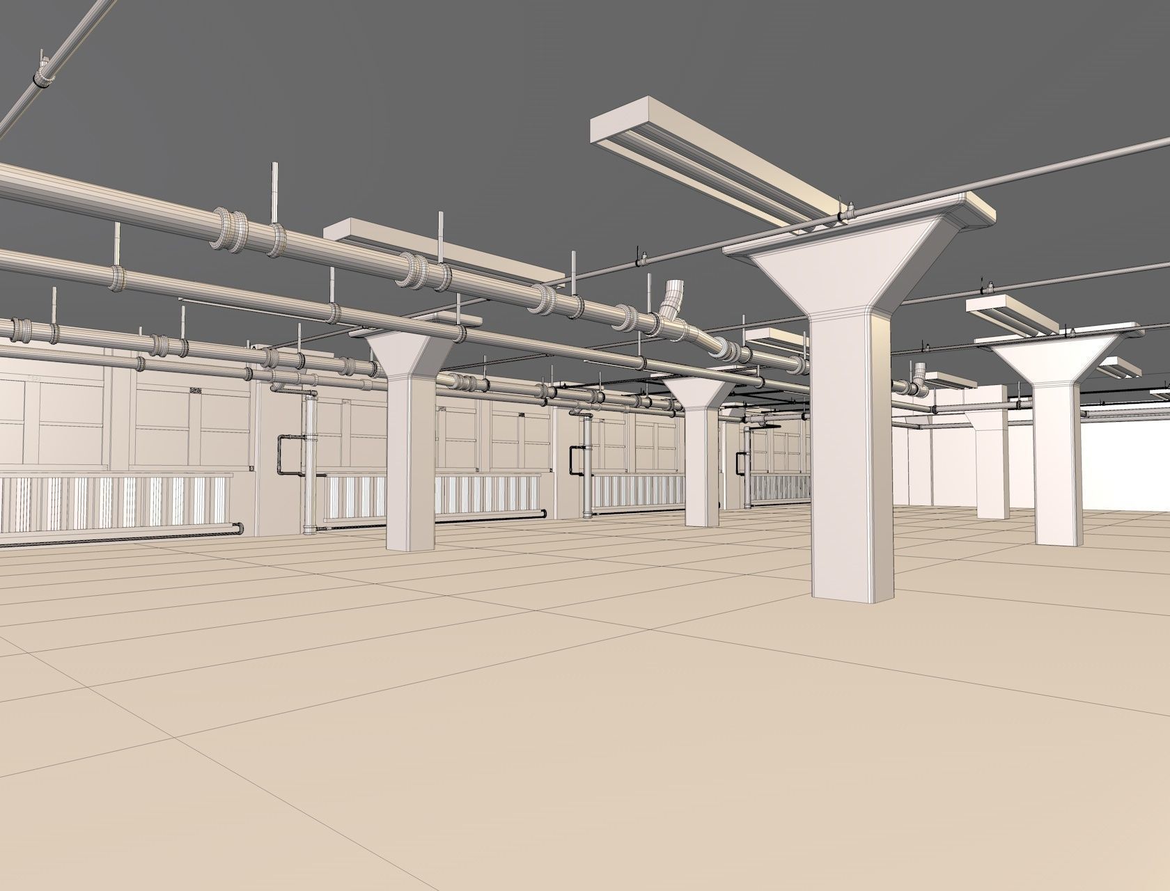 3D Industrial Interior 3D model_6