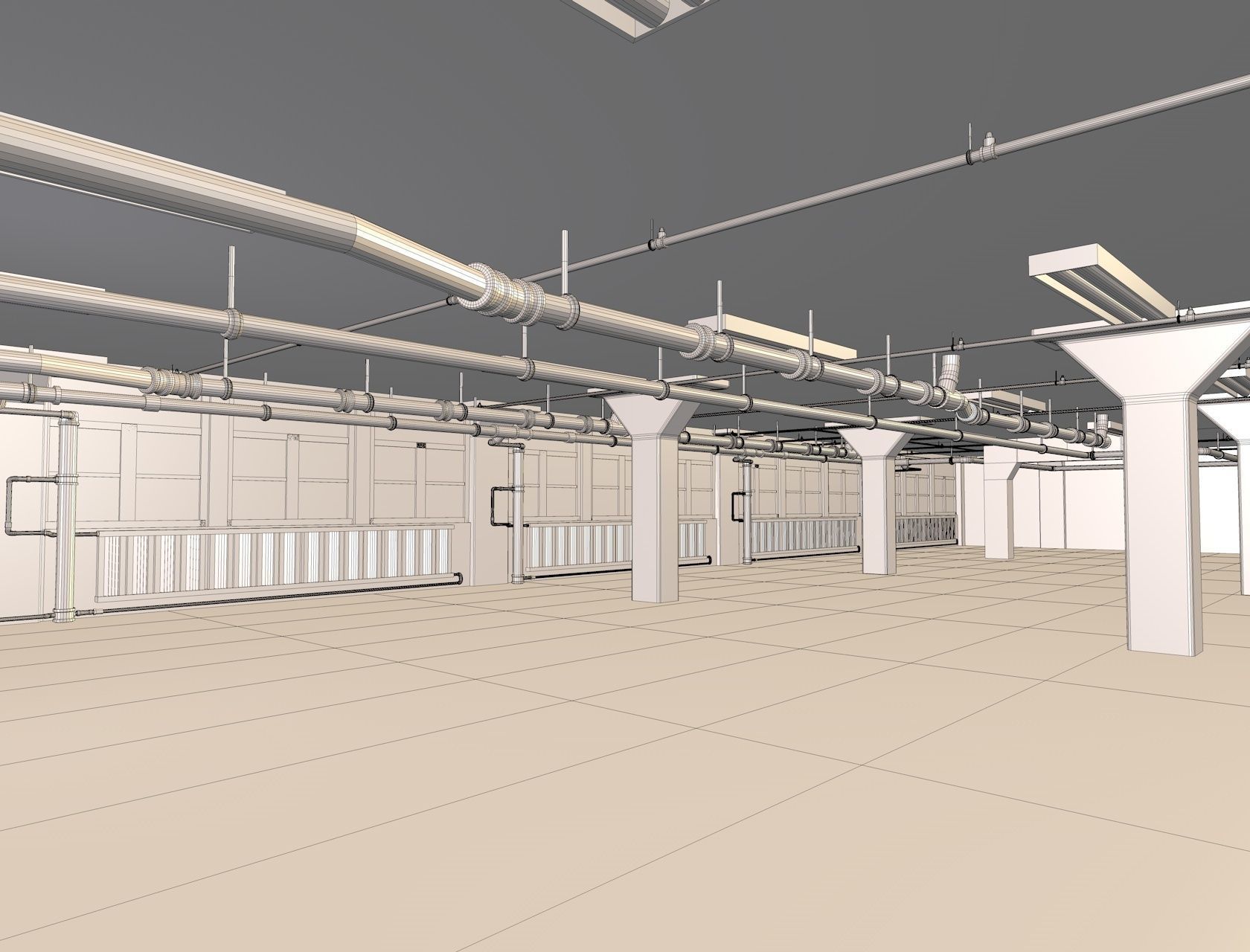 3D Industrial Interior 3D model_7