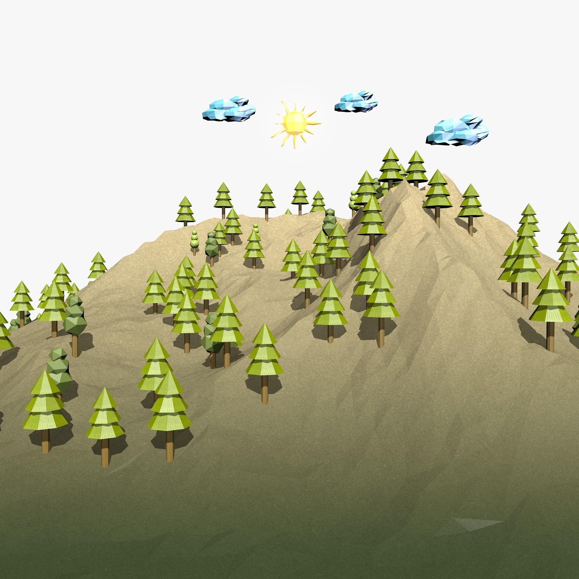 Cartoon Landscape 3D model_3