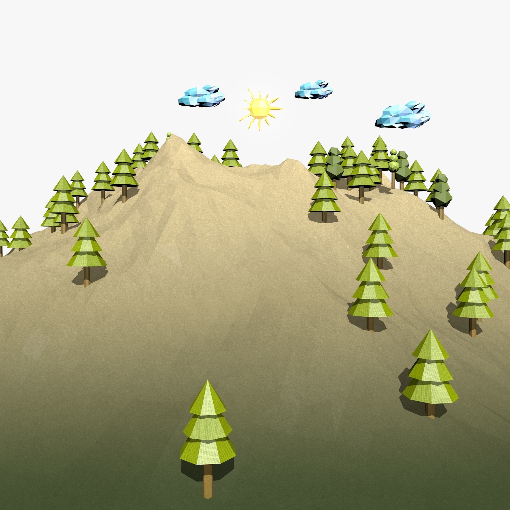 Cartoon Landscape 3D model_5