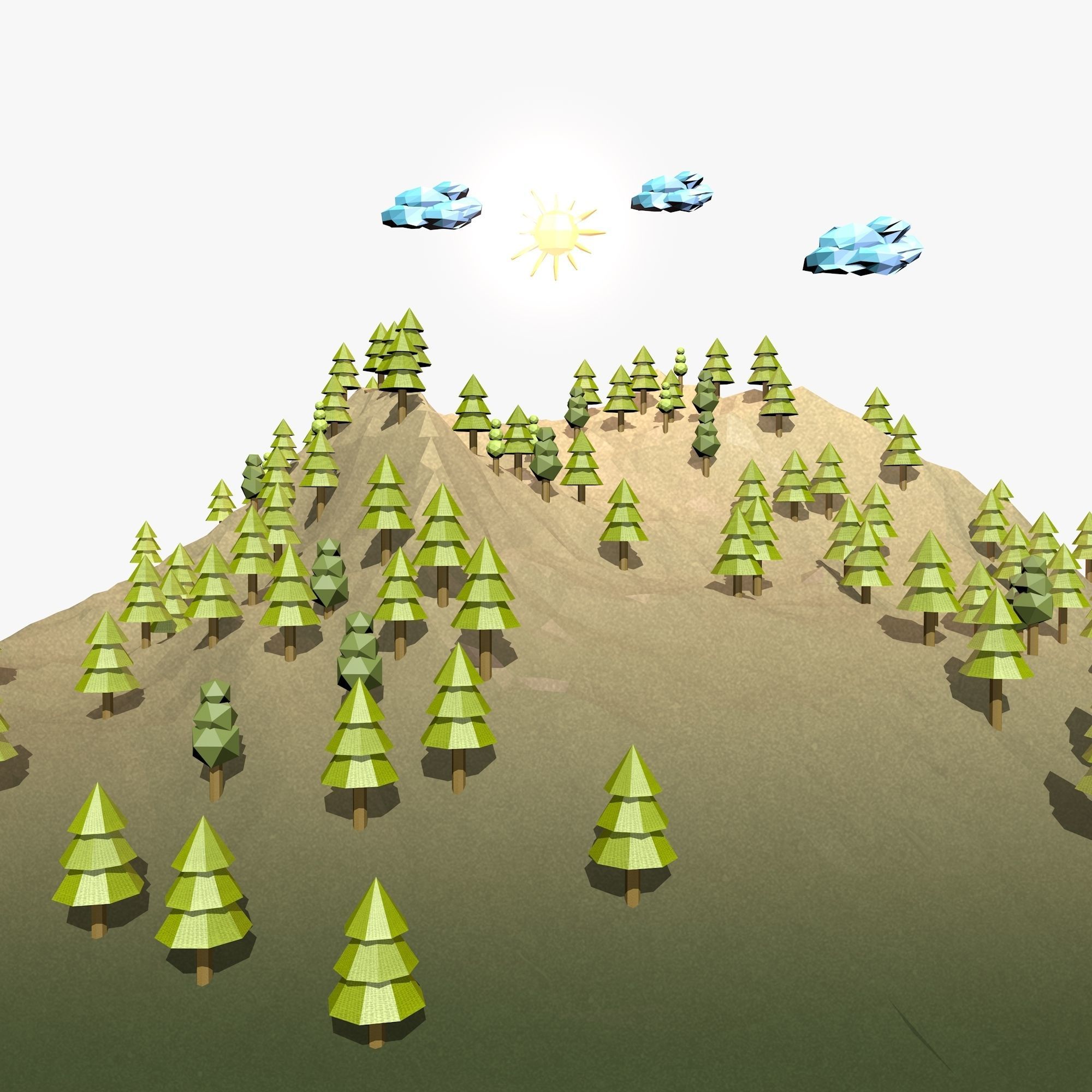Cartoon Landscape 3D model_1
