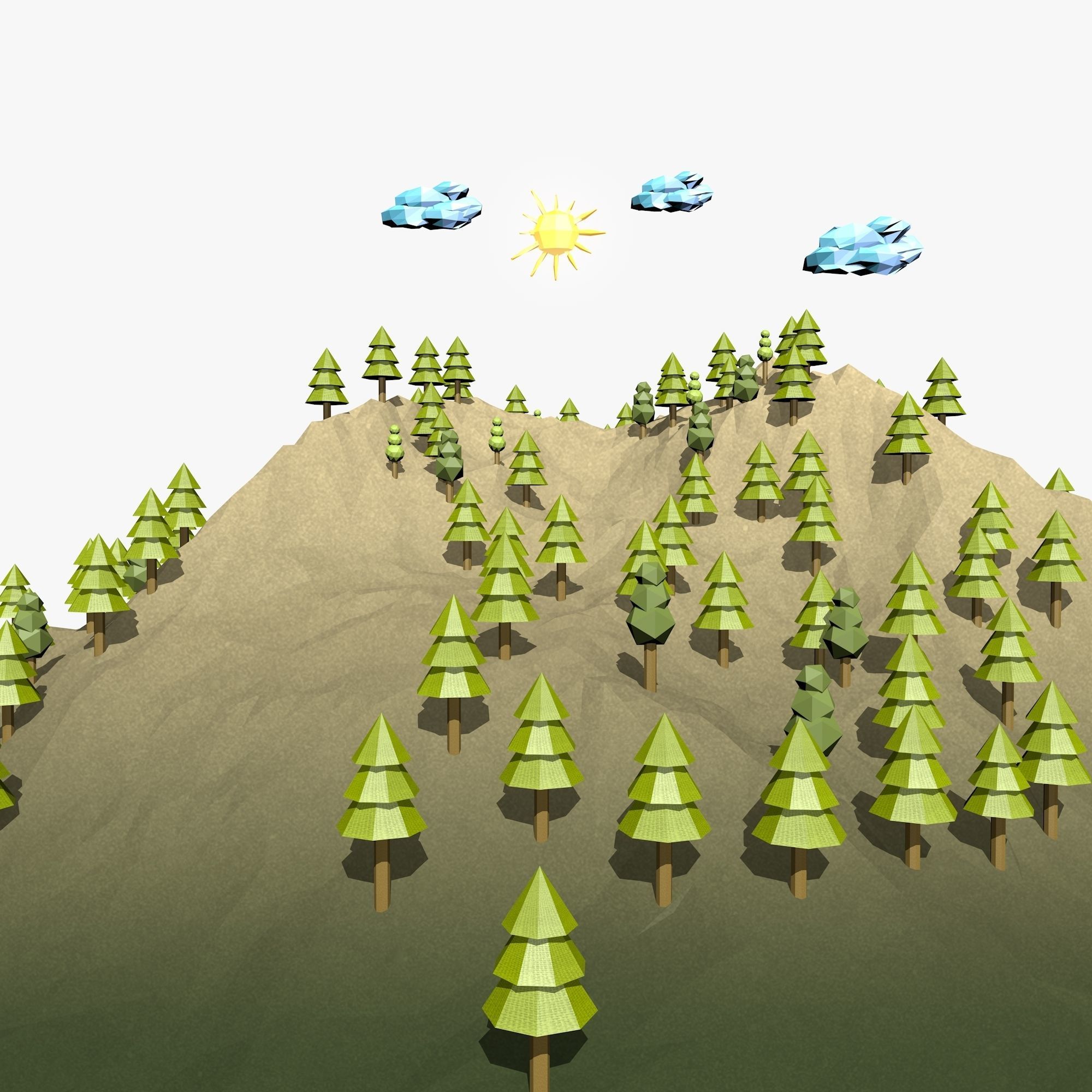 Cartoon Landscape 3D model_2