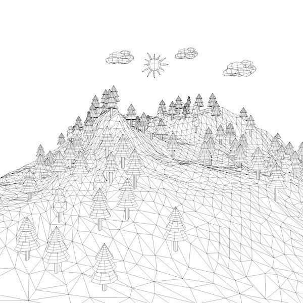 Cartoon Landscape 3D model_11