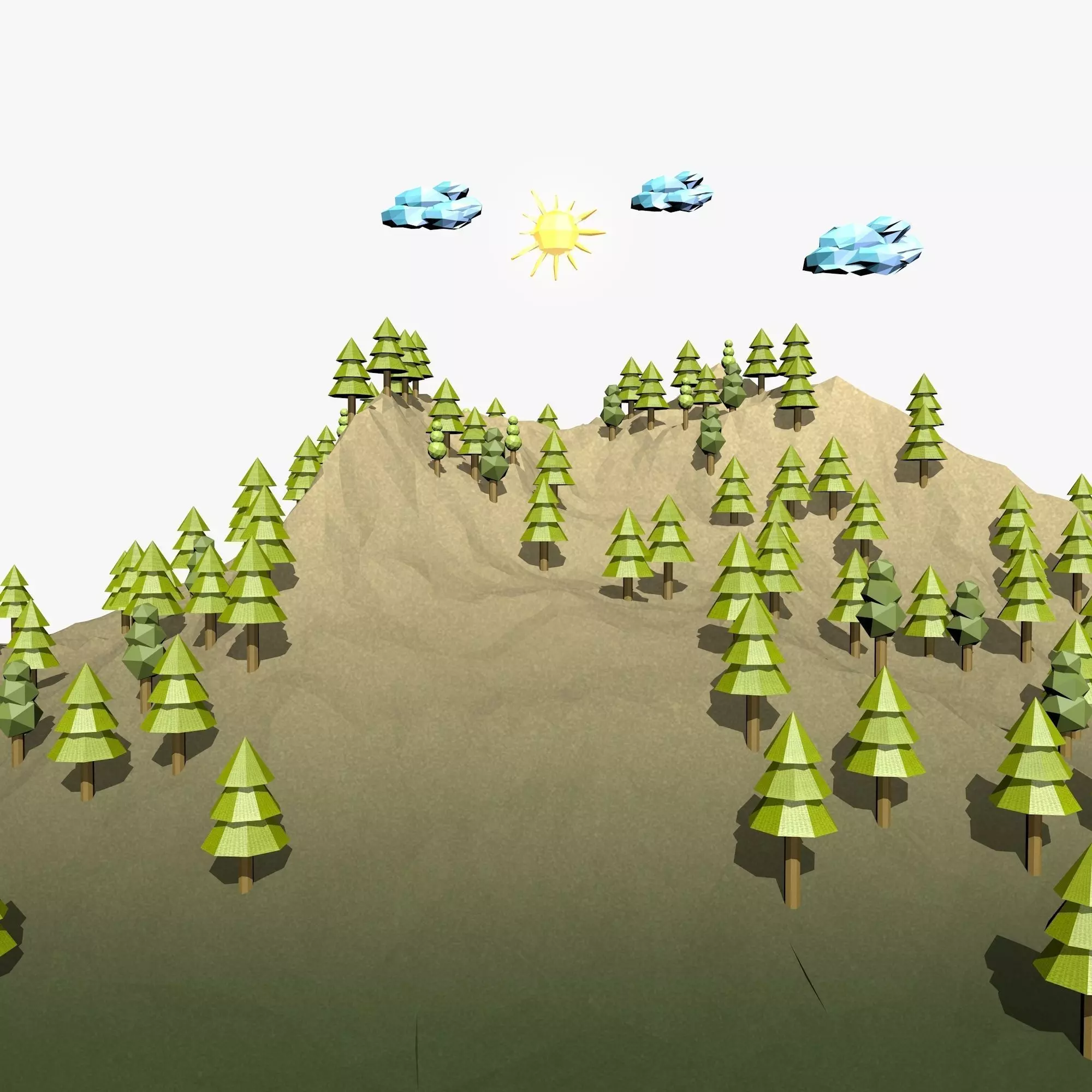 Cartoon Landscape 3D model_0