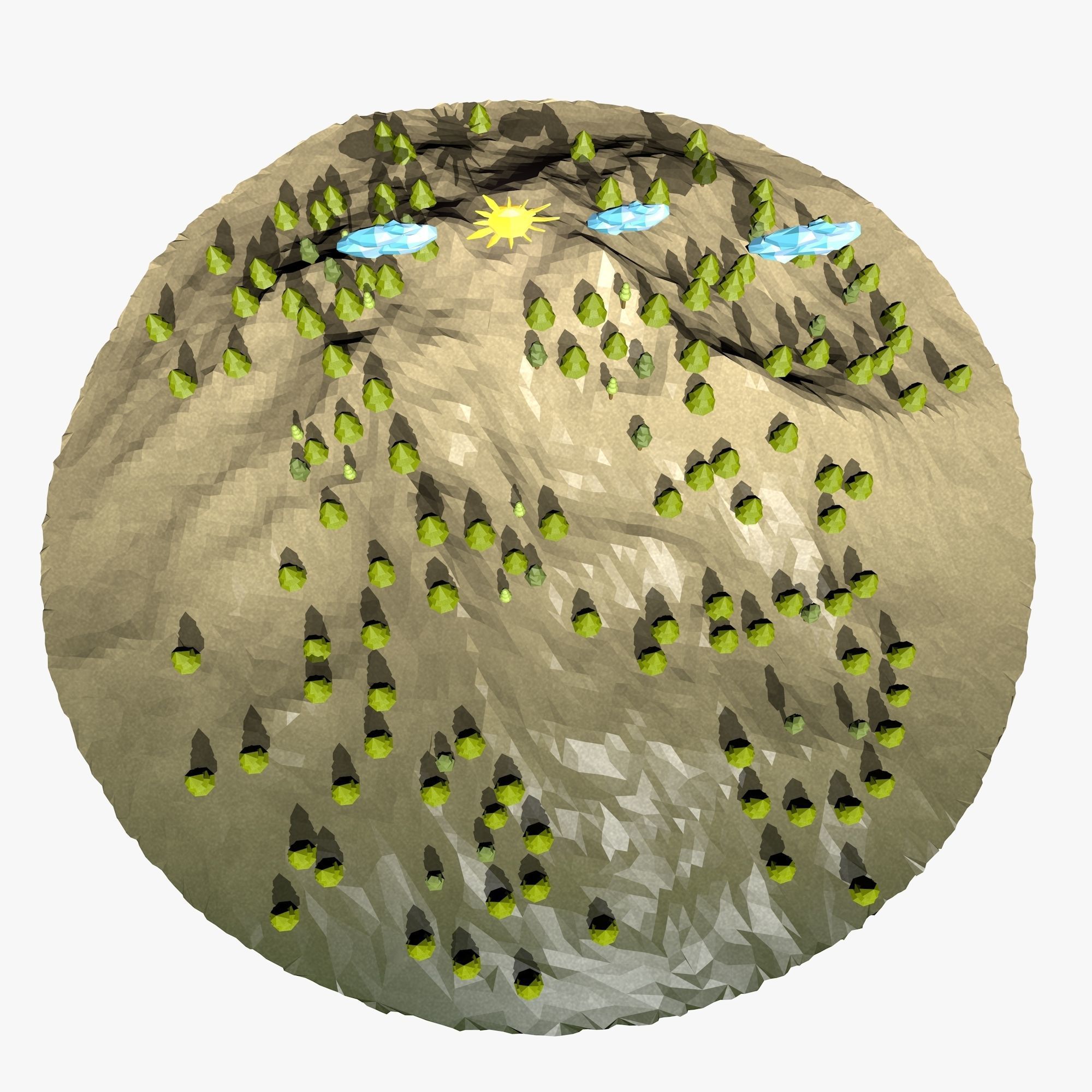 Cartoon Landscape 3D model_7