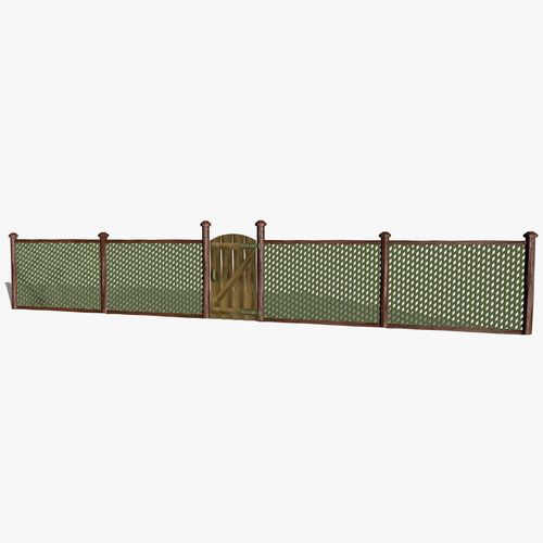 Wooden Fence 3D model