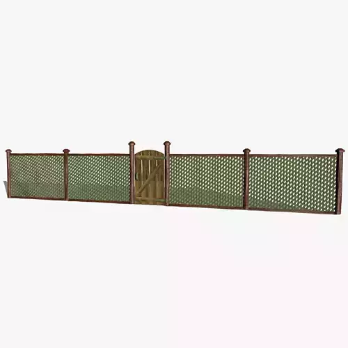 Wooden Fence 3D model