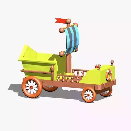 Cartoon Car Low Poly