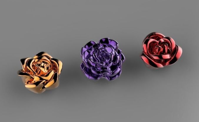 flowers rose  3D print model