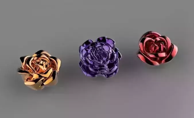 flowers rose  3D print model