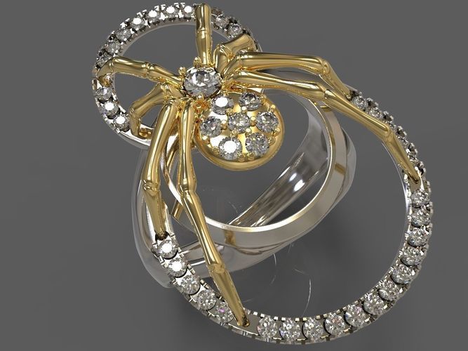 spider ring 3D print model