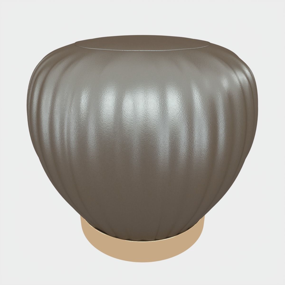 Leather Brown Ottoman-Stool 3D model_7