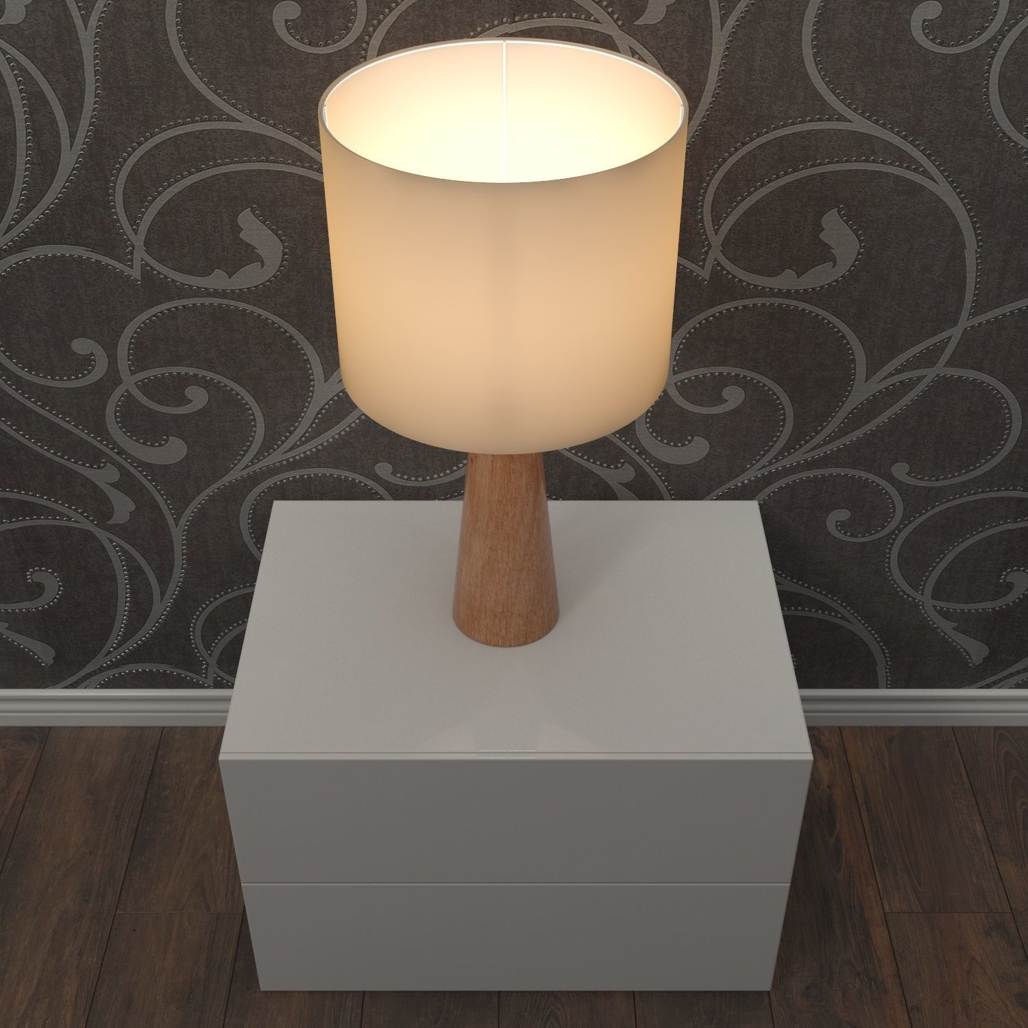 Lamp - night table light 3D model_2