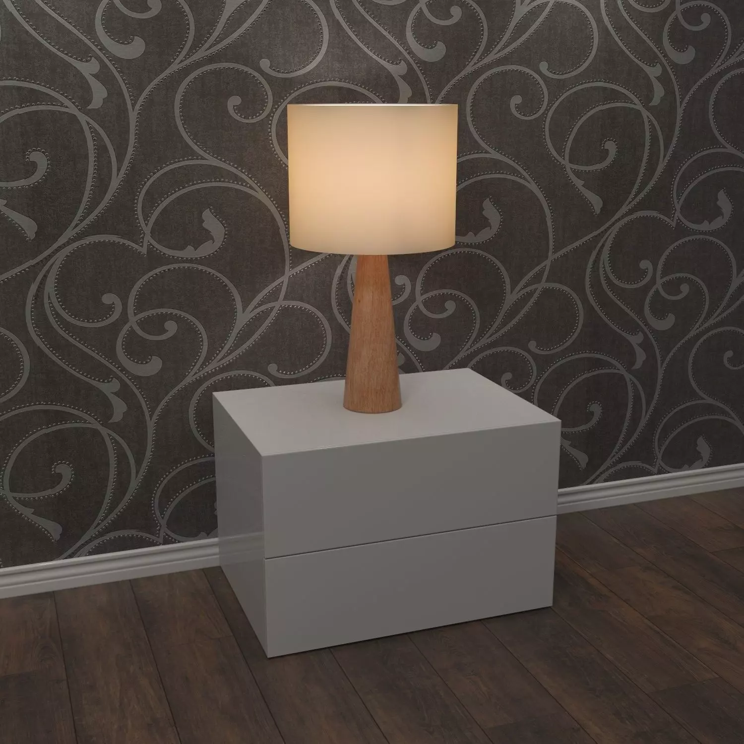 Lamp - night table light 3D model_0