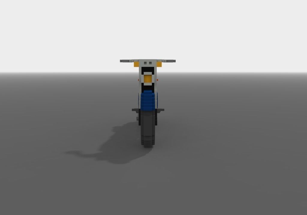 Motorcycle Voxel Low-poly 3D model_6