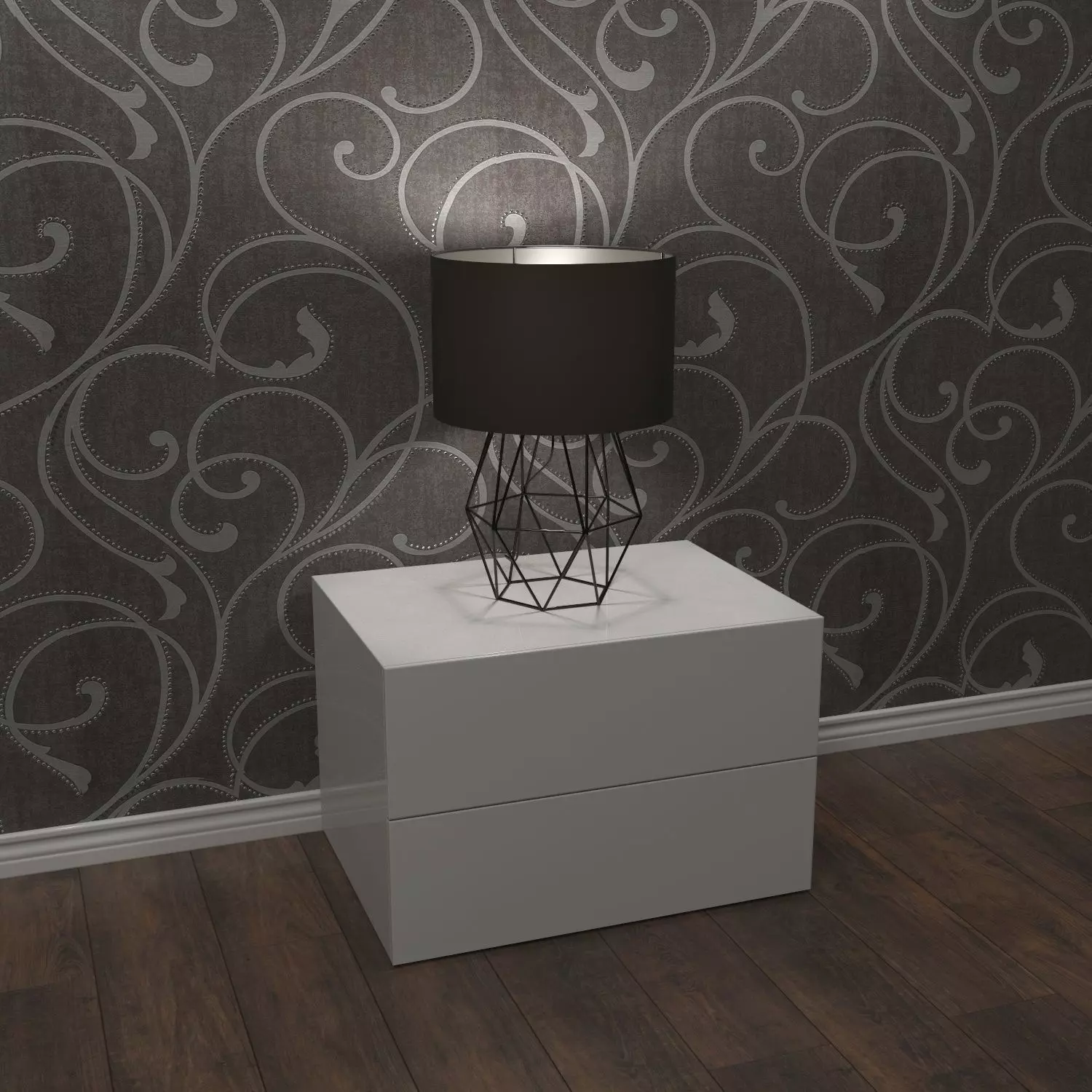 Lamp - night table light 3D model_0