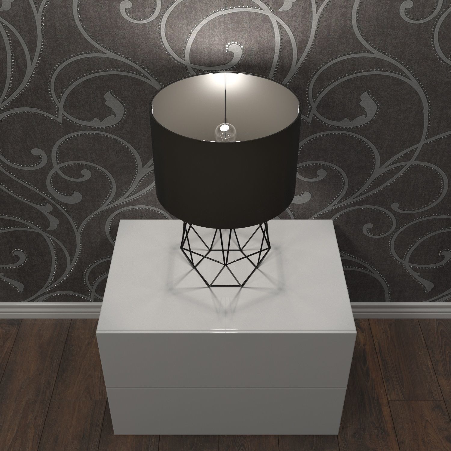 Lamp - night table light 3D model_2