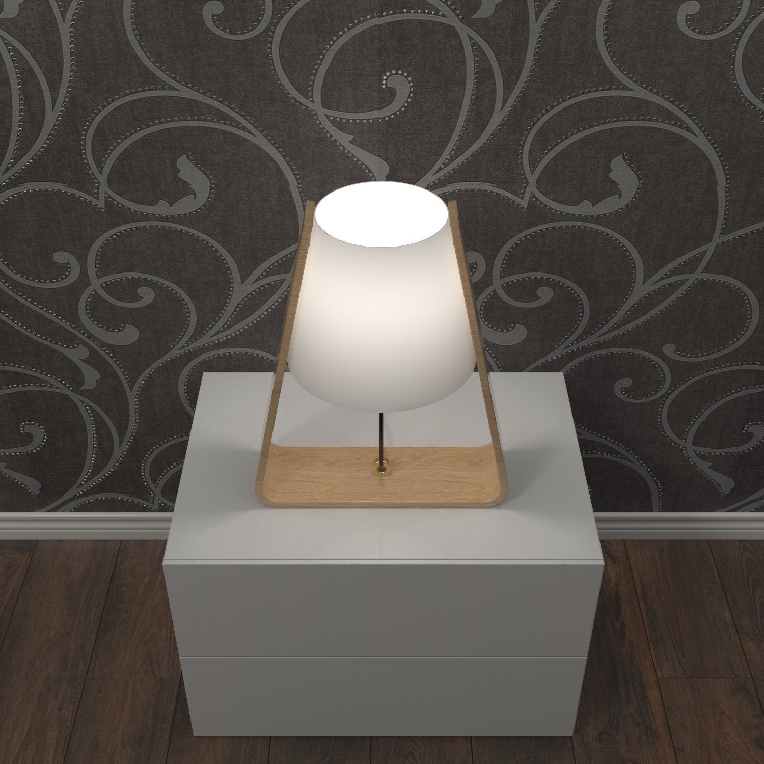 Lamp - Night table light 3D model_2