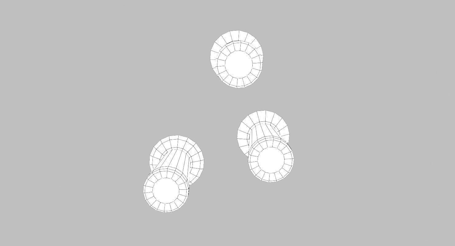 Salt and Pepper Glass Shaker Low-poly 3D model_8