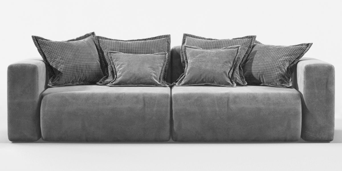 Sofa Moon007 Low poly Low-poly 3D model_1