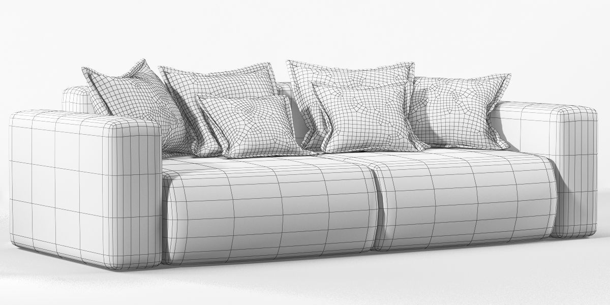 Sofa Moon007 Low poly Low-poly 3D model_3